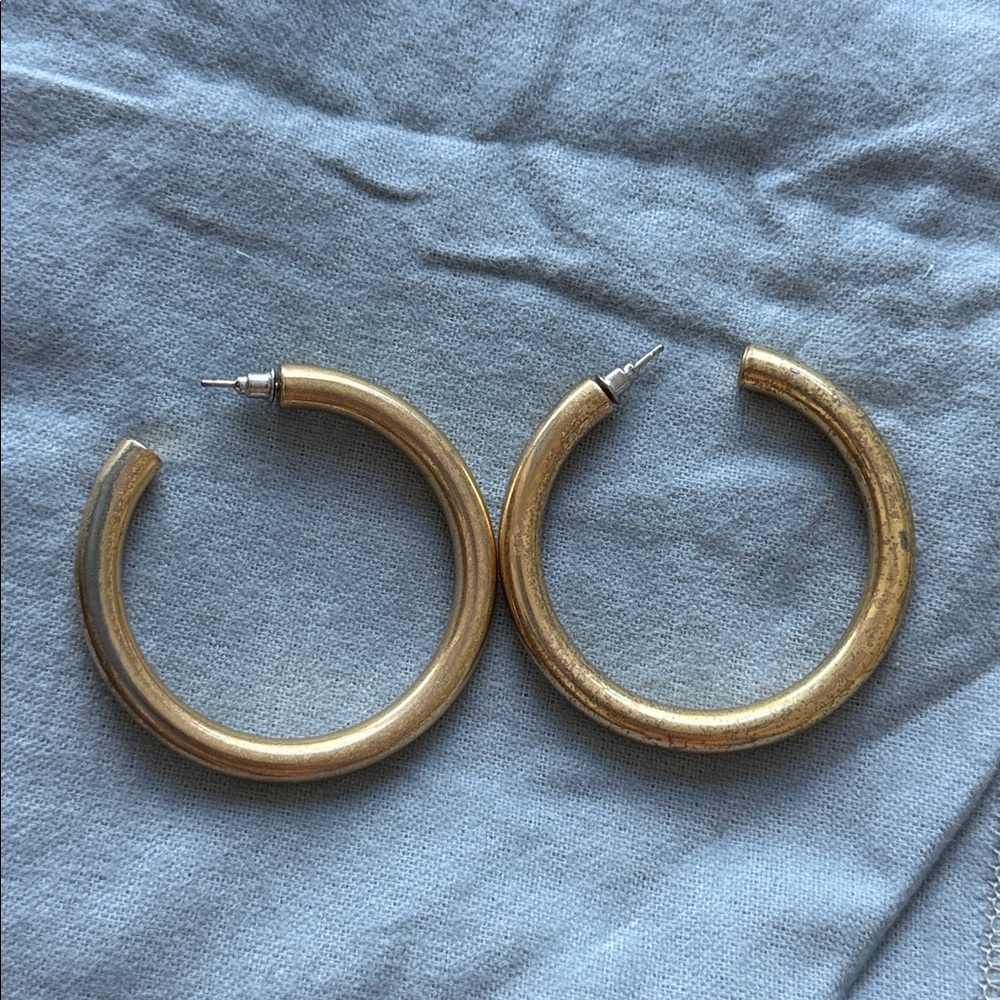 Madewell Classic Gold-Tone Hoop Earrings